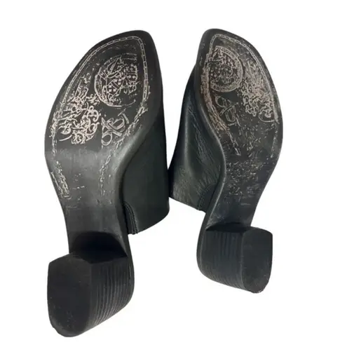 OTBT Women's Southwest Heeled Leather Slip On Sandals Size 8