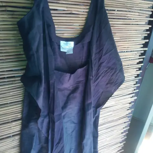 Max Mara 10 Linen Sleeveless Brown Lined Wrap Top