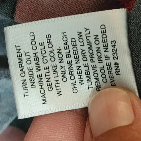 Ny&co NY& Red & Black Poppy Floral ¾ Sleeve Jersey Knit Blouse Size Medium