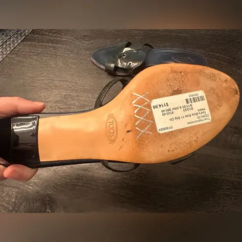 Tod's  Kitten Heels Slides in Blue Sz 11