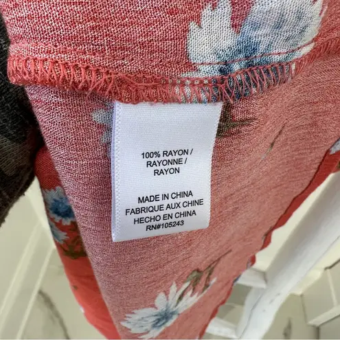 Hiatus Red and White Floral Lightweight Sundress Size Small