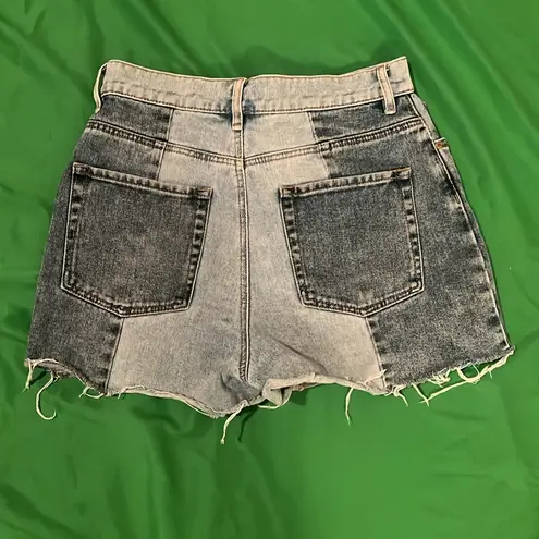 PacSun High Rise Icon Blue Jean Shorts with Two-Tone Design size 27