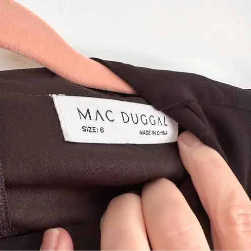 Mac Duggal 67944 Black Long Sleeve Cutout Full Length Formal Gown STYLE sz 6