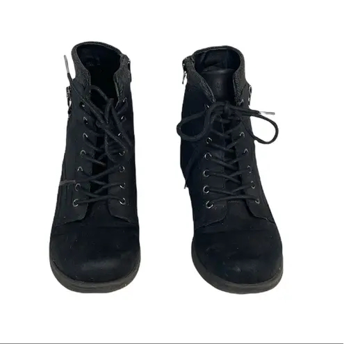 White Mountain Randall Lace Up Boots, Black, 8