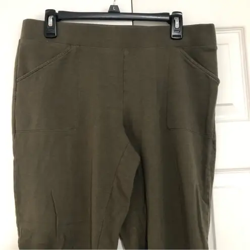 J. Jill Pure Jill olive green pants Pima cotton blend women size medium petite Green