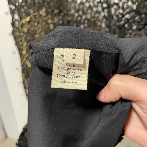 L'Agence Black & Gold Don't Know Crochet Cocktail Party Dress Size 2