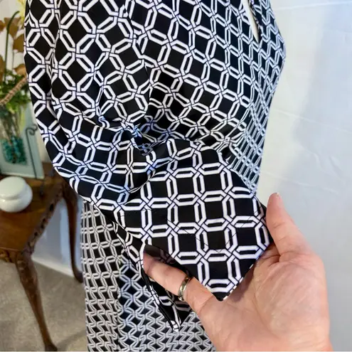 Jude Connally Megan Dress in Black Geo Link Print ~ Size Small🧡