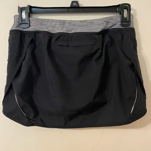 VSX Victoria’s Secret Black Gray Lined Athletic Skort Zip Pocket Size XS