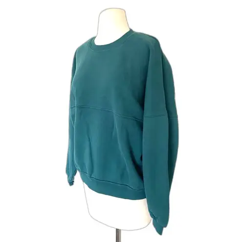 Spirit Jersey Oversized Sweatshirt Short Matching Set Unisex Cotton Sz M Green Size M