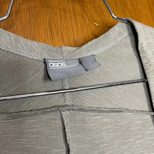 ASOS  Woman’s Lightweight Long 3/4 Sleeved Gray Causal Cardigan Size Small