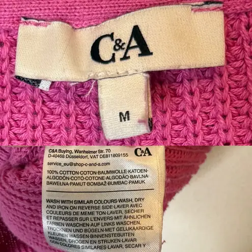 C&A Puff Sleeve Sweater Pink Size M