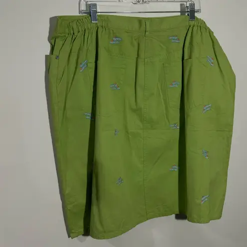 NWT Statement Island Sandal Print Skirt Size 22W Green