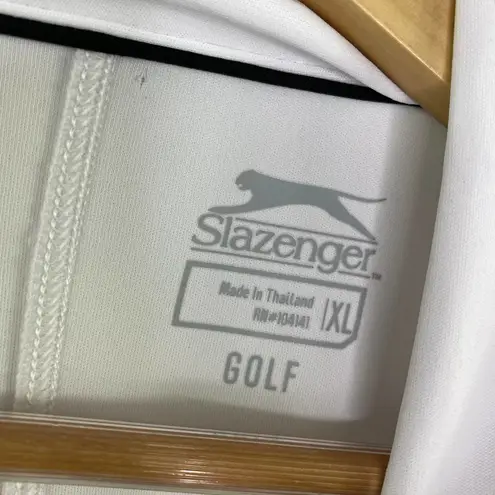 Slazenger  Golf White Short Sleeve Quarter Zip Polo Shirt Women's Size X-Large XL