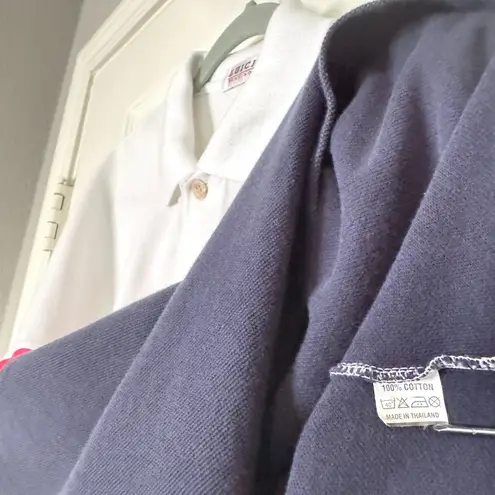 Luici Ventino Polo Style Short Sleeve Shirt - Red White Blue - Size L - Cotton