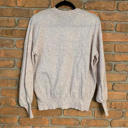 Ella Moss Pullover Sweater Womens Medium Pink Knit Long Sleeve Pastel Scallop