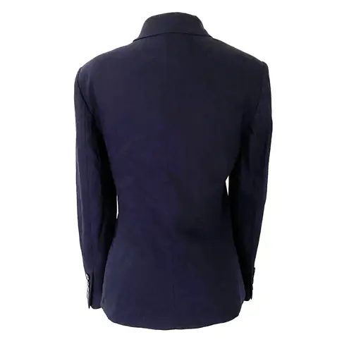 Talbots VTG  Navy Wool Long Sleeve Button Front Office Blazer Jacket 10P