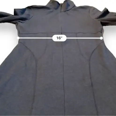 Athleta ‎ Cassidy Gray Ponte Knit Long Sleeve Quarter Zip Active Dress Sz M - Image 13