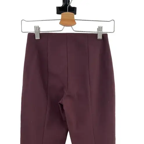 Vince  Stitch‎ Front Seam Leggings In Black Cherry Maroon Size XS