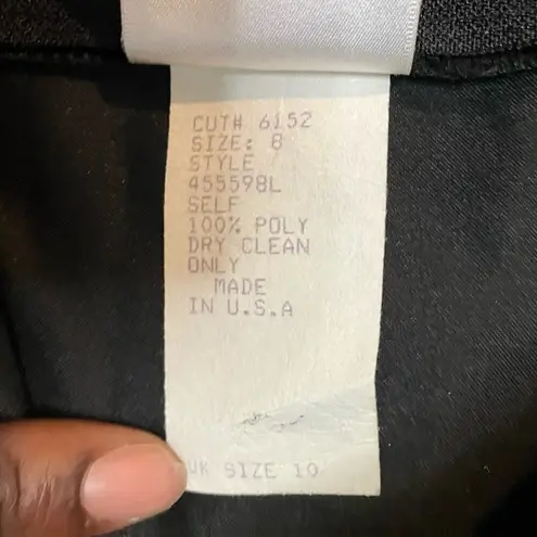 Tadashi Shoji Vintage Women's Full Length Black Satin Evening Maxi Skirt Size 8