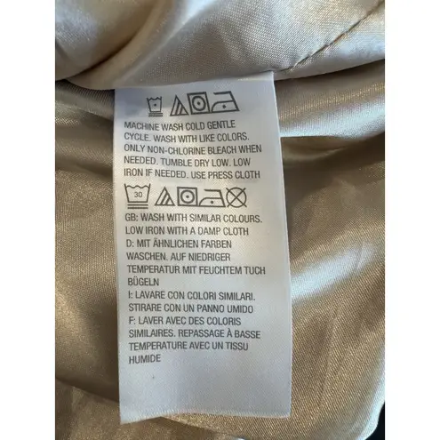 Dennis Basso Dennis By Black/gold Ivory Floral Hooded Lightweight Coat Size M