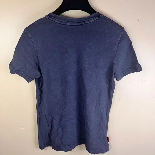 Superdry Womens Sparkle Logo Black Gray Tee Size 6 Casual Travel