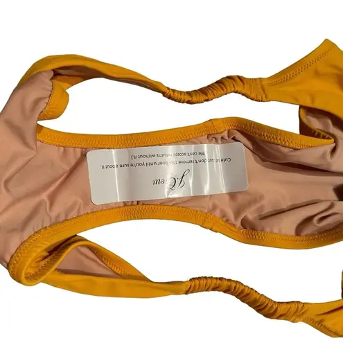 J.Crew  Scrunchie-Strap Full Coverage Bikini Swim Bottom‎ in Yellow Sz XL NEW - Image 5