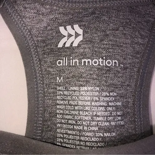 All In Motion High Support Seamless Bonded Sports Bra  Light Heather Gray Medium