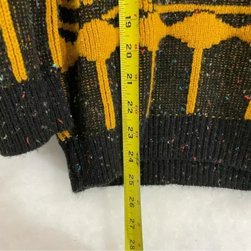 Vintage Black Gold Sweater 1989 Great American Sweater Co Wild Design NYE Small