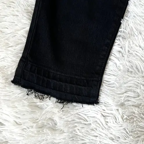 Pistola NWOT Black Raw Hem Ripped Knee Distressed High Waist Jeans Sz 24/25