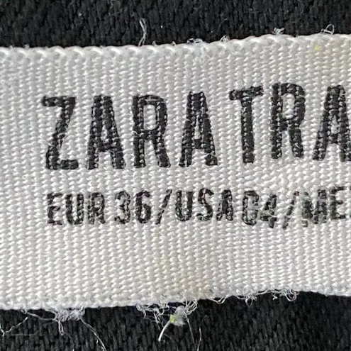 ZARA Trafaluc Denim Collection Side Stripe Skinny Jeans Black Yellow Women’s Sz 4