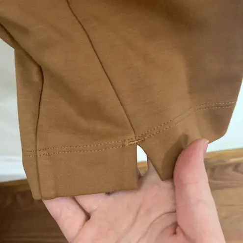 J Jill Wearever Collection jersey side paneled slim leg pants in cedar size S Brown