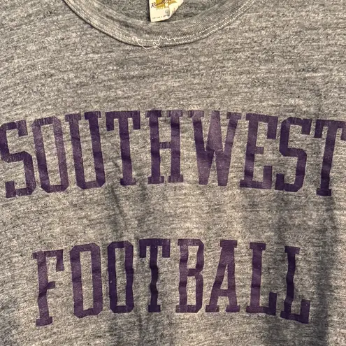 Russell Athletic 1970s Vintage Southwestern College Football Crop Top, Large