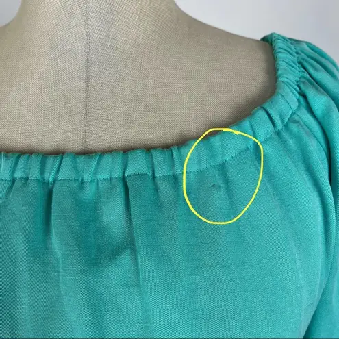 & Other Stories & Other Stories Teal Off Shoulder Cut Out Dress