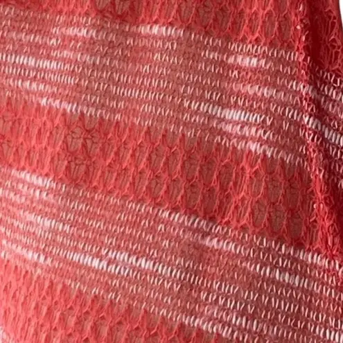 Bright & Colorful Sheer Coral Boho Wrap Short Bolero Bohemian Cardigan ~ MP Orange Size undefined