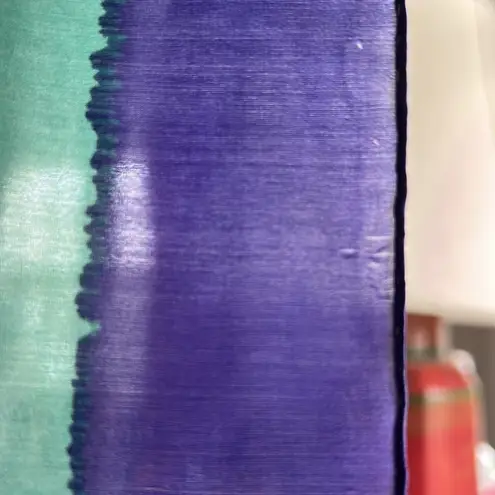 Vintage 1990 Vibrant Multicolor Large Silk Square Scarf Purple