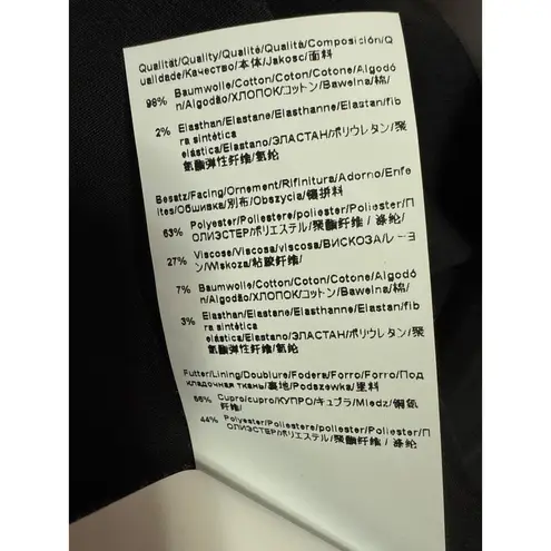 Hugo Boss NEW Black Multicolor Knee Length Knit Straight Pencil Skirt Size 16