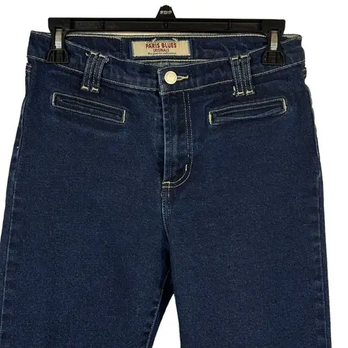 Paris Blues JRS SZ 9 Flare Jeans Mid-Rise Zip-Fly Rear Pockets Medium Wash Blue