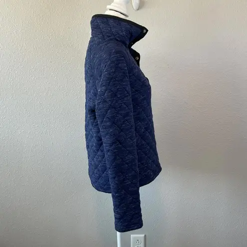 Oiselle Quilted Mockneck Jacket Blue Size Small