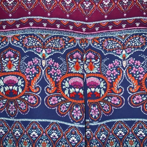 Stitch Fix Renee C. Purple Mediterranean Print V-Neck 3/4 Sleeve Blouse S NWT