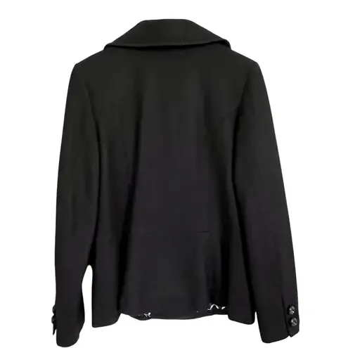 Anthropologie Brand Tulle Black Pea Coat Women’s Size L Size L