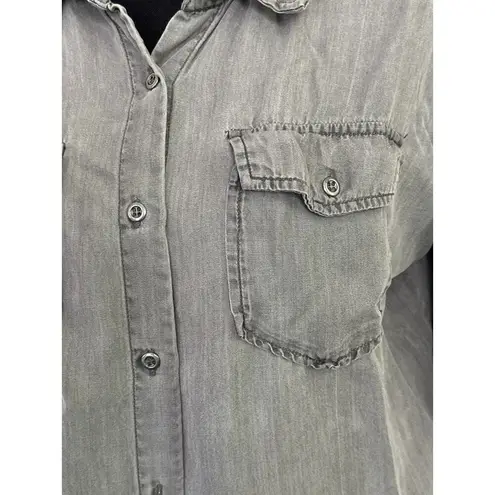 Molly and Isadora One Size/Fits Most Grey Flannel Top Gray Size XL