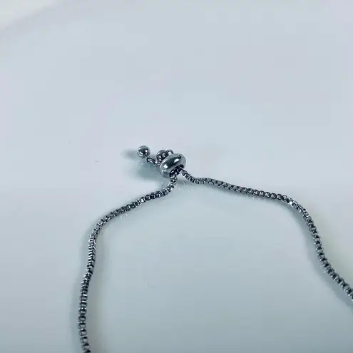 Crystal Halo Slider Bracelet Silver