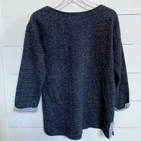 Revolve  Sanctuary‎ Knits Ornate Pullover Sweater Dark Gray - M - Image 4