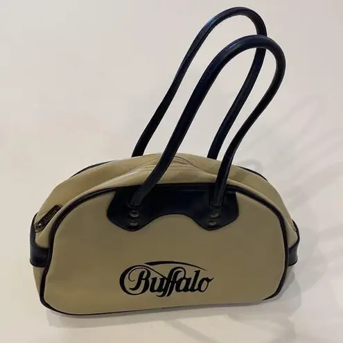 Buffalo David Bitton Buffalo Navy & Cream Zipper Purse Vintage Y2K 1990’s Retro Style Bag