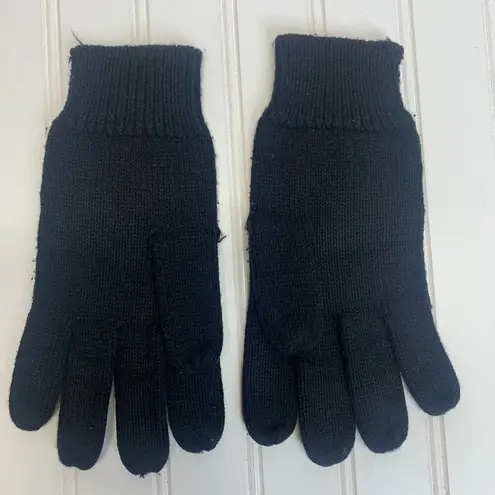 Vintage Sweater Gloves OSFA Snowman Black