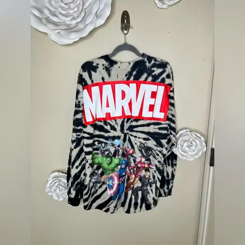 Marvel NTM: Disney Parks Black & White Tie Dye Spirit Jersey w/ Characters Sz M