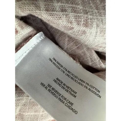 Orvis Linen Knee Length XL Pink Tropical Summer Sleeveless X Large Pockets NEW