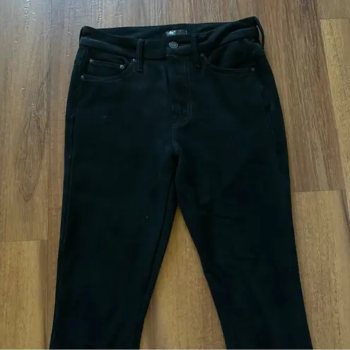 MOTHER Faux Suede High Waisted Looker in Tricks of the Trade Black Size 25