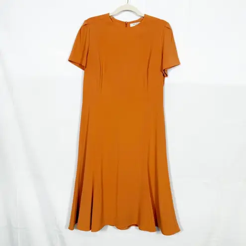 MM.LaFleur The Inez Dress Terracotta Tailored Flare Skirt Office Career