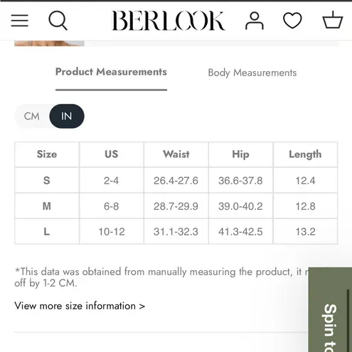 Berlook Activewear Dark Coffee Cut Out Shorts 3" Brown Size M